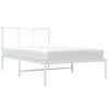 Estructura De Cama De Metal Con Cabecero Blanco 90x200 Cm