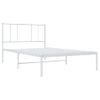 Estructura De Cama De Metal Con Cabecero Blanco 90x200 Cm