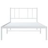 Estructura De Cama De Metal Con Cabecero Blanco 90x200 Cm