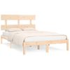 Estructura De Cama De Madera Maciza 200x200 Cm Marrón