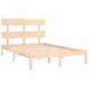 Estructura De Cama De Madera Maciza 200x200 Cm Marrón