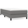 Cama Box Spring Con Colchón Tela Gris Oscuro 90x190 Cm