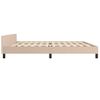 Estructura De Cama Cabecero Cuero Sintético Capuchino 200x200cm Marrón