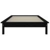 Estructura Cama Individual Madera Maciza Pino Negra 90x190 Cm