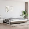 Estructura De Cama De Tela Gris Taupe 200x200 Cm Gris Topo