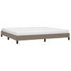 Estructura De Cama De Tela Gris Taupe 200x200 Cm Gris Topo