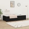 Sofá Cama De Madera Maciza De Pino 75x190 Cm Negro