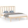 Estructura De Cama De Madera Maciza 140x200 Cm Marrón