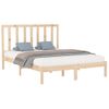 Estructura De Cama De Madera Maciza 140x200 Cm Marrón