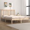 Estructura De Cama Madera Maciza De Pino 140x200 Cm Marrón