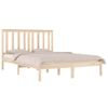 Estructura De Cama Madera Maciza De Pino 140x200 Cm Marrón