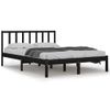 Estructura De Cama Madera Maciza De Pino Negro 120x200 Cm