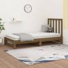 Sofá Cama Extraíble Madera Maciza De Pino Marrón 2x(90x200) Cm