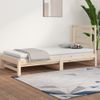 Sofá Cama Extraíble Madera Maciza De Pino 2x(90x200) Cm Marrón