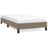 Estructura De Cama De Tela Gris Taupe 100x200 Cm Gris Topo