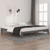 Estructura De Cama Madera Maciza Super King 180x200 Cm Gris