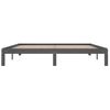 Estructura De Cama Madera Maciza Super King 180x200 Cm Gris