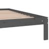 Estructura De Cama Madera Maciza Super King 180x200 Cm Gris