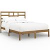 Estructura De Cama Madera Maciza De Pino Marrón Miel 120x200 Cm