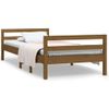 Estructura De Cama Madera Maciza De Pino Marrón Miel 75x190 Cm