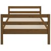 Estructura De Cama Madera Maciza De Pino Marrón Miel 75x190 Cm