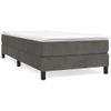 Estructura De Cama Box Spring Terciopelo Gris Oscuro 100x200 Cm