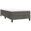 Estructura De Cama Box Spring Terciopelo Gris Oscuro 100x200 Cm