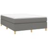 Estructura De Cama Box Spring Tela Gris Oscuro 140x200 Cm