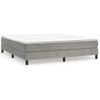 Estructura De Cama Box Spring Terciopelo Gris Claro 160x200 Cm