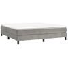 Estructura De Cama Box Spring Terciopelo Gris Claro 160x200 Cm