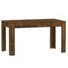 Mesa Comedor Madera Contrachapada Roble Ahumado 140x74,5x76 Cm Marrón