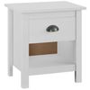 Mesitas De Noche 2 Uds Hill Madera Maciza De Pino 46x35x49,5 Cm Blanco