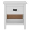 Mesitas De Noche 2 Uds Hill Madera Maciza De Pino 46x35x49,5 Cm Blanco