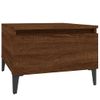 Mesa Auxiliar Madera Contrachapada Roble Marrón 50x46x35 Cm