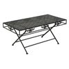 Mesa De Centro Plegable Estilo Vintage Metal 100x50x45 Cm Negro