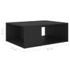 Mesa De Centro Madera Contrachapada Negro 90x67x33 Cm