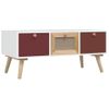 Mesa De Centro Con Cajones Madera Contrachapada 80x40x35,5 Cm Blanco