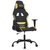 Silla Gaming De Masaje Tela Negro Y Verde Claro