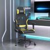 Silla Gaming De Masaje Tela Negro Y Verde Claro