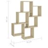 Estante Cubo Pared Madera Contrachapada Roble Sonoma 78x15x93cm Marrón