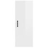 Armario De Pared Colgante Madera Blanco Brillante 34,5x34x90 Cm