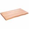 Estante Pared Madera Roble Tratada Marrón Claro 100x60x(2-6) Cm