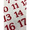 3 Hojas De Pegatinas Rojas Con Números Flocados Para El Calendario De
