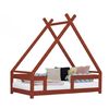 Cama Cabaña Infantil Tahuka 90 X 200 Rojo Ladrillo