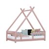 Cama Cabaña Infantil Tahuka 90 X 190 Rosa Pastel