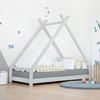 Cama Tipi Infantil Tahuka 140 X 200 Gris Claro