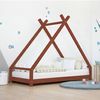 Cama Tipi Infantil Tahuka 90 X 160 Rojo Ladrillo