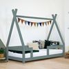 Cama Cabaña Infantil Nakana 90 X 200 Verde Salvia