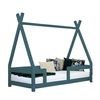 Cama Cabaña Infantil Nakana 80 X 160 Verde Petróleo