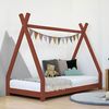 Cama Tipi Infantil Nakana 140 X 200 Rojo Ladrillo